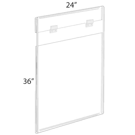 Azar Displays 24"W x 36"H Wall Mounted Poster Frame. Mounting Hardware Included. 182736